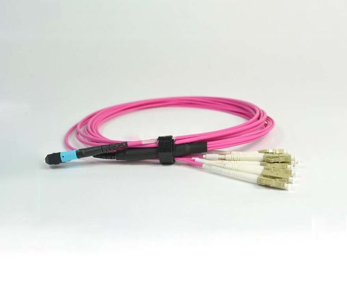 Ziehen Sie Einfügungsdämpfung des Stoß Mpo-Stamm-Kabel-Einmodenfaser-optischen Kabels 0.35dB