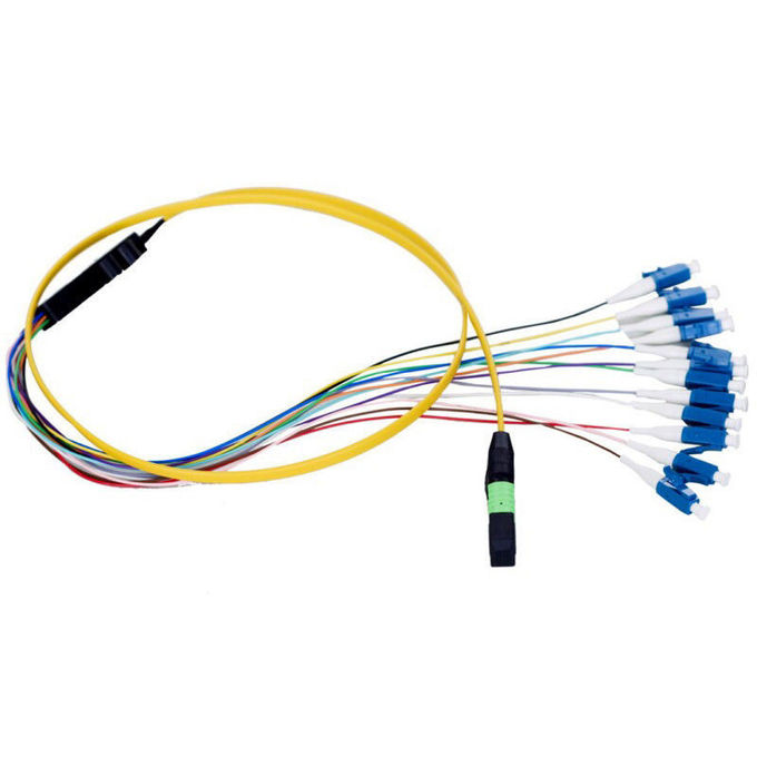 MTP/MPO - LC-Faser-Optikverbindungskabel kundengebundene Länge für Voraussetzungs-Installationen