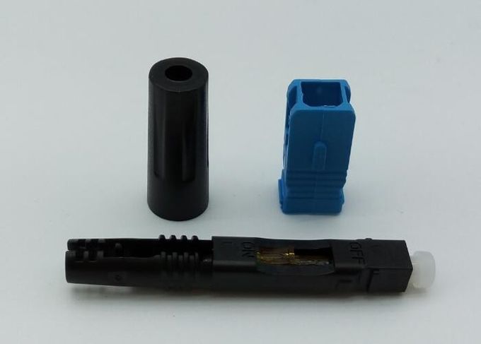50mm vor- Polierfaser-schnelles Verbindungsstück-blaue Einmodenfaser-Optikverbindungsstücke