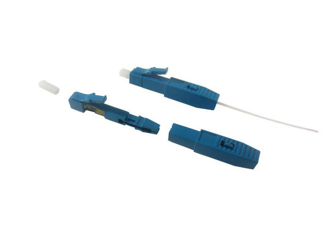 Faser-schnelles Verbindungsstück-vor- eingebettetes Optikblau LC UPC für 0.9mm straffes Puffer-Kabel