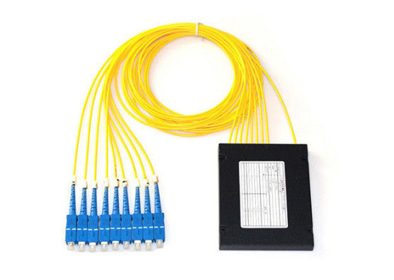 China 2.0mm Faser 1 x 8 Optik-PLC-Teiler-breite funktionierende Wellenlänge mit Sc-/UPC-Verbindungsstücken fournisseur