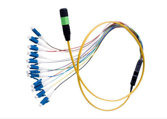 China 12 Kern Verbindungskabel LC MTP/MPO fertigte Länge für Voraussetzungs-Installationen besonders an fournisseur