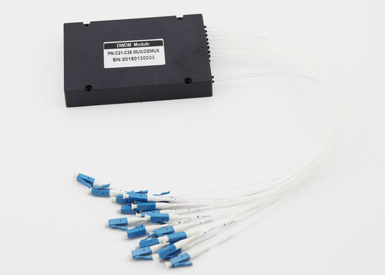 China Hoher genauer 8 Kanalmultiplexer, zentrale Wellenlänge Mux und niedrige Einfügungsdämpfung Demux fournisseur