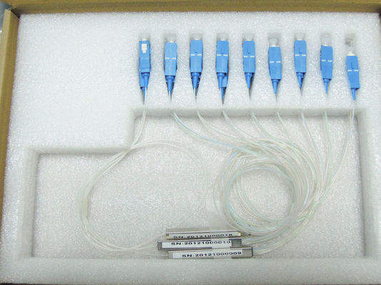 0.9mm Lichtwellenleiter-Teiler für FTTX-/PON-Netze, 1 × 8 PLC-Faser-Teiler fournisseur