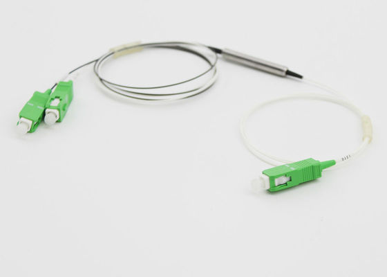 1 x 2 DWDM-Gerät, Demultiplexer des Metallrohr-0.9MM der Faser-G657A1 des Mehrfachkoppler-E mit Sc-/APC-Verbindungsstücken fournisseur